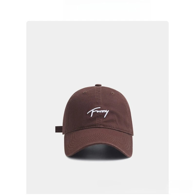 Korean Version Embroidered Soft Cap Women's Fashion Versatile Street Qme