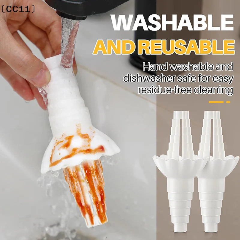 Bottle Emptying Reusable Liquid Transfer Connector No Waste Funnel Qme