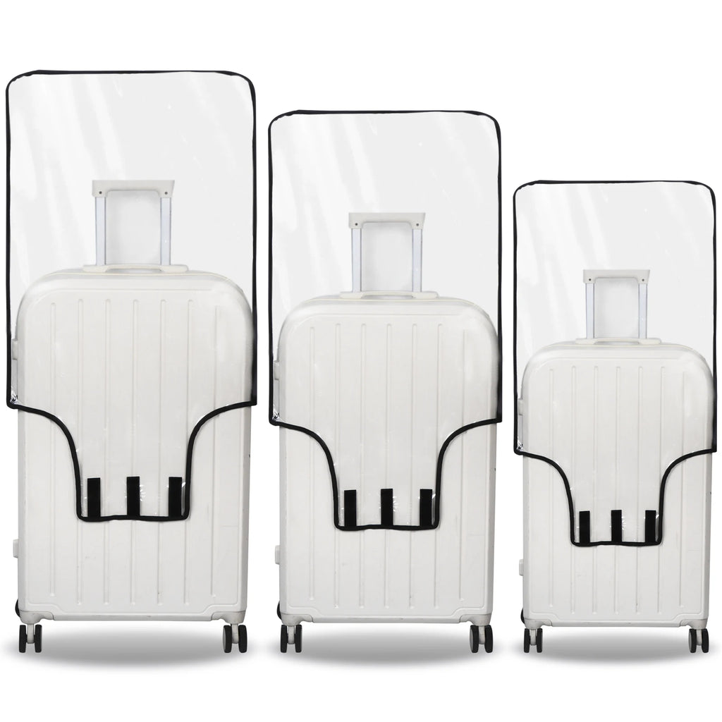 3Pcs Suitcase Cover Protectors PVC Luggage Cover For Suitcases 20/24/28 Inch Transparent Clear Suitcase Cover For Wheeled Trolle Qme