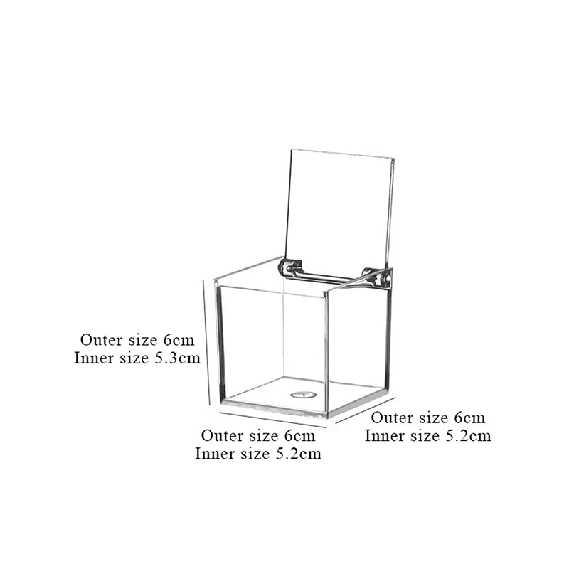 Transparent Acrylic Dust Cover Party Decor Plastic Box Durable Multi Qme A1