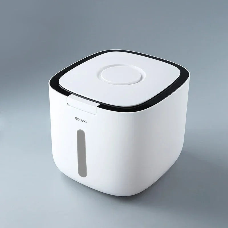 5/10 Kg Kitchen Collection Nano Bucket Rice Storage Container Flip Top Food Storage Bin Container Sealed Rice Bucket Qme