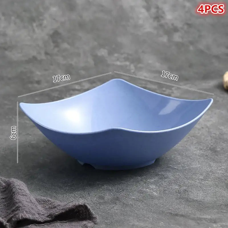 Plastic Salad Mixing Bowls Premium Multipurpose Fruit Vegetable Qme Blue