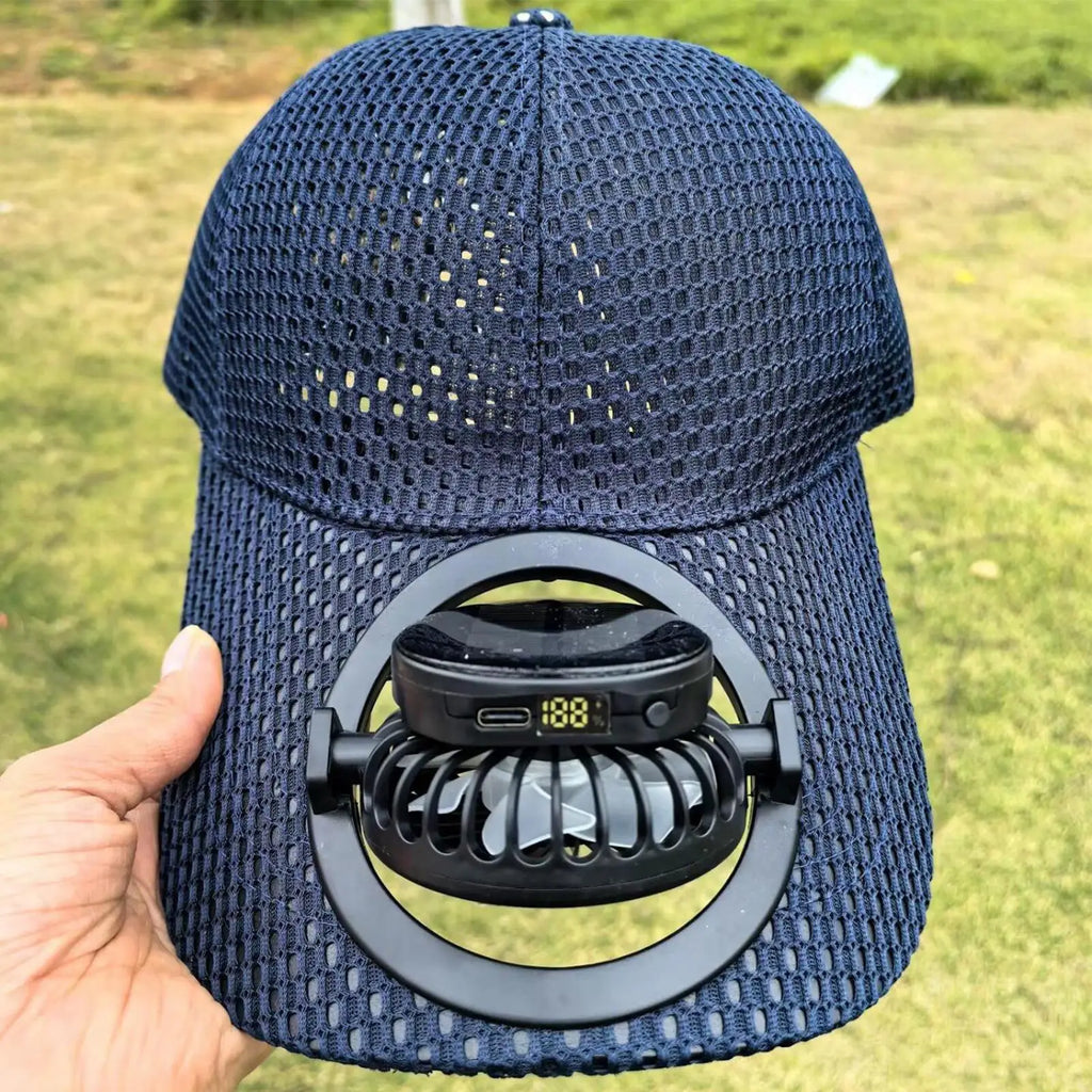 Solar Powered Fan Hat Men Women USB Charging Cooling UV Protection Solar Hat With Built-in Fan for Outdoor Summer Beach Picnic Qme