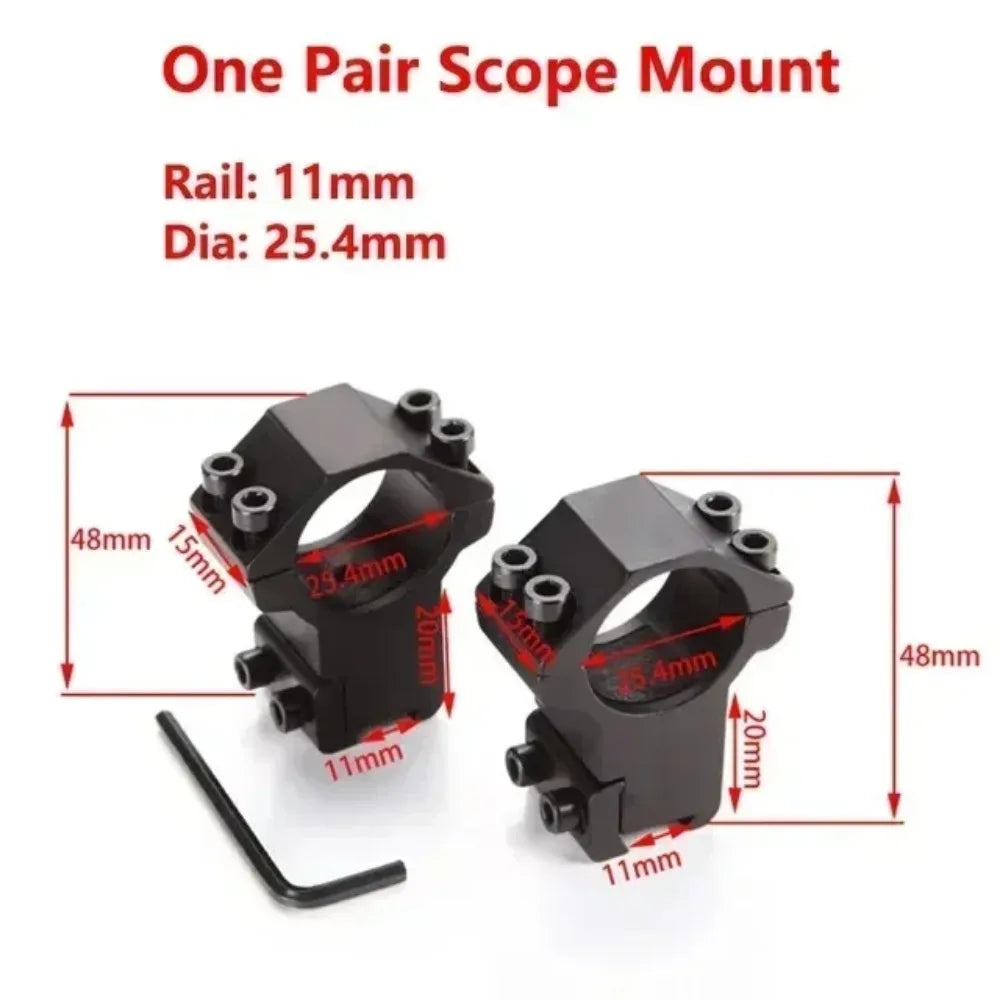 25 4 Rifle Scope Mounting Ring Flashlight Dovetail Picatinny Rail Qme 25.4mm High A
