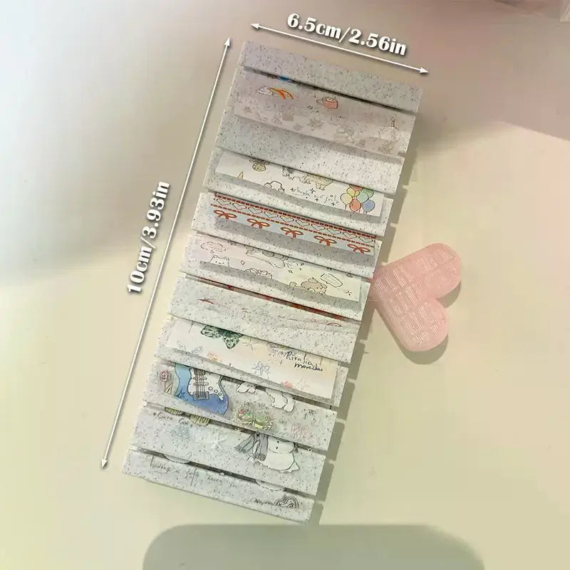 Portable Cartoon Nail Transfer Paper Storage Box Display Stand Qme