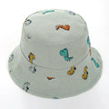 Cartoon Giraffe Print Baby Bucket Hat Children Casual Panama Cap Kids Foldable Camping Fishing Outdoor Sun Hats Fisherman Caps Qme 48cm fit 0-4Y green