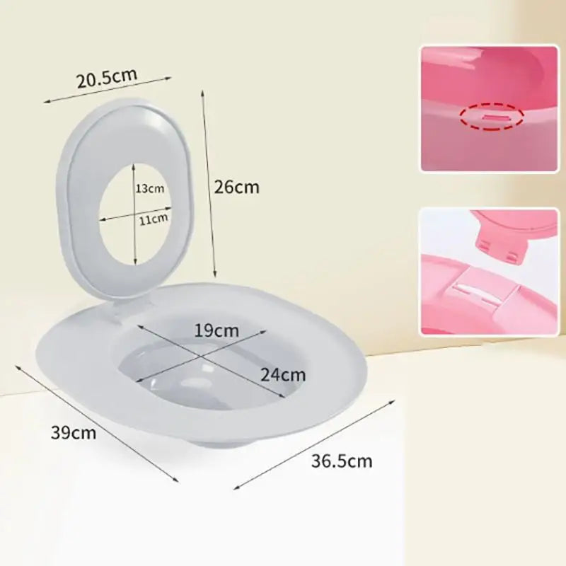Cat Sandbox Toilet Seat Training Tool System Teach Use Reusable Qme grey