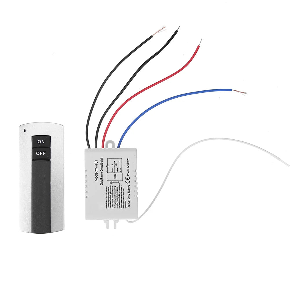 220V Smart Digital Wall Switch Lamp Wireless Radio Remote Control Crystal Lamp Modern Wall Ceiling Lamps Qme