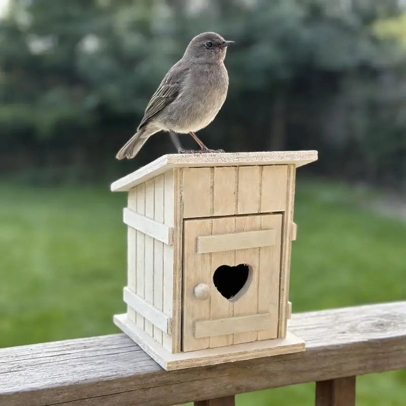 Chic Mini Dollhouse Wooden Birdhouse Nest Chicken Coop Model Home Qme