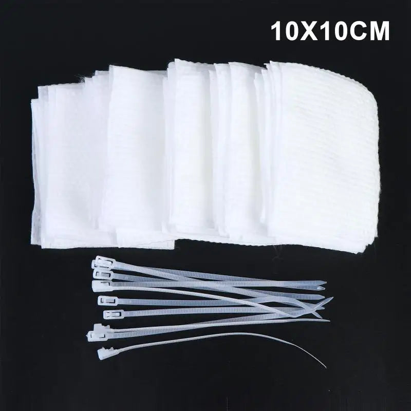 50Pcs Faucet Filter Cotton Anti-splash Removes Sand Filters Water Purification Socks W T-strap For Tap Water Rust Removal Kit Qme A1 50Pcs