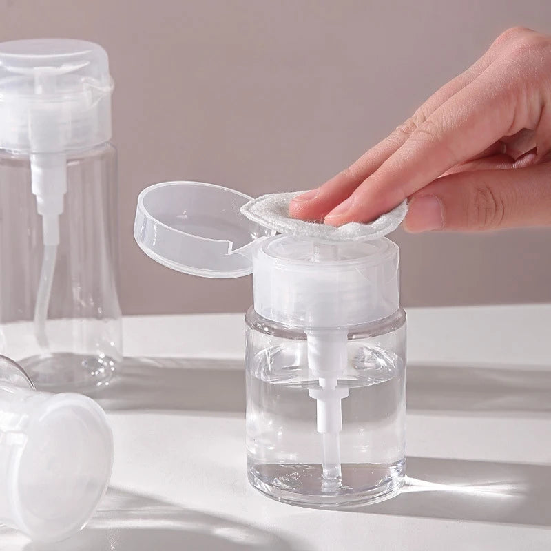 120- Nail Refillable Bottles Empty Press Pump Dispenser Art Polish Qme