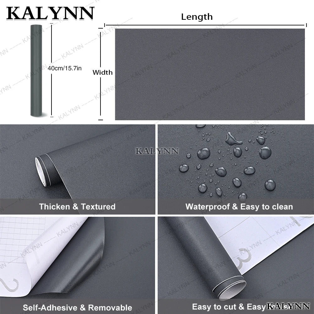 Matte Solid Wallpaper Dirt Resistant Waterproof Moisture Proof Qme