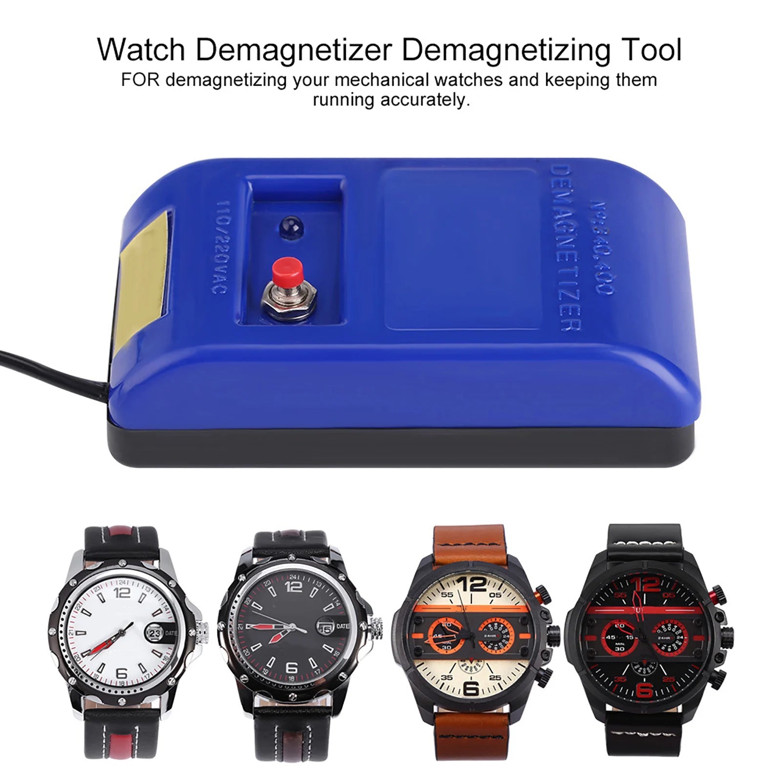 Professional Mechanical Wristwatch Demagnetizer Watch Repair Demagnetizing Tool 110/220v Watch Repair Demagnetizer Demagnetizer Qme