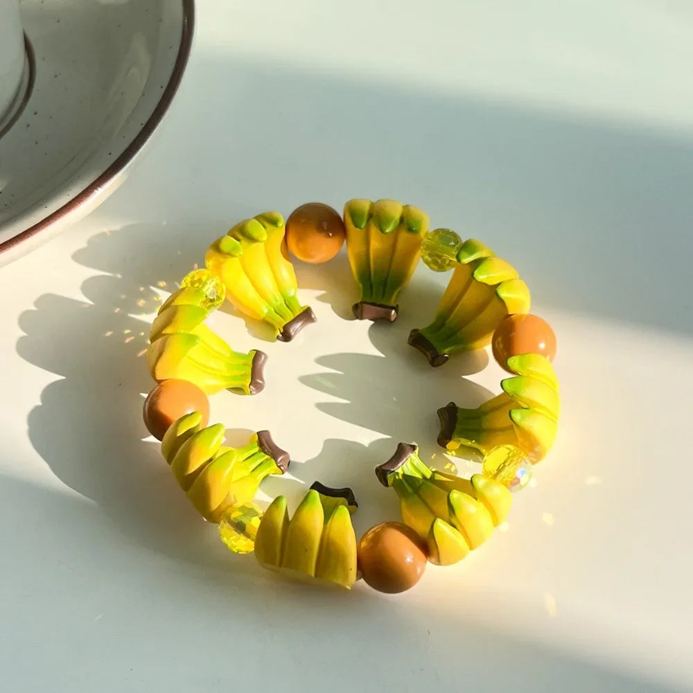Simple Layered Beads Fruit Necklace Stackable Blueberries Multi Layer Qme B5 bracelet