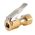 Inflation Tire Chuck Tire Inflator Chuck Connector Fast Clip‑On Air Pump Adapter for Car Motorcycle Inflation Qme Gold