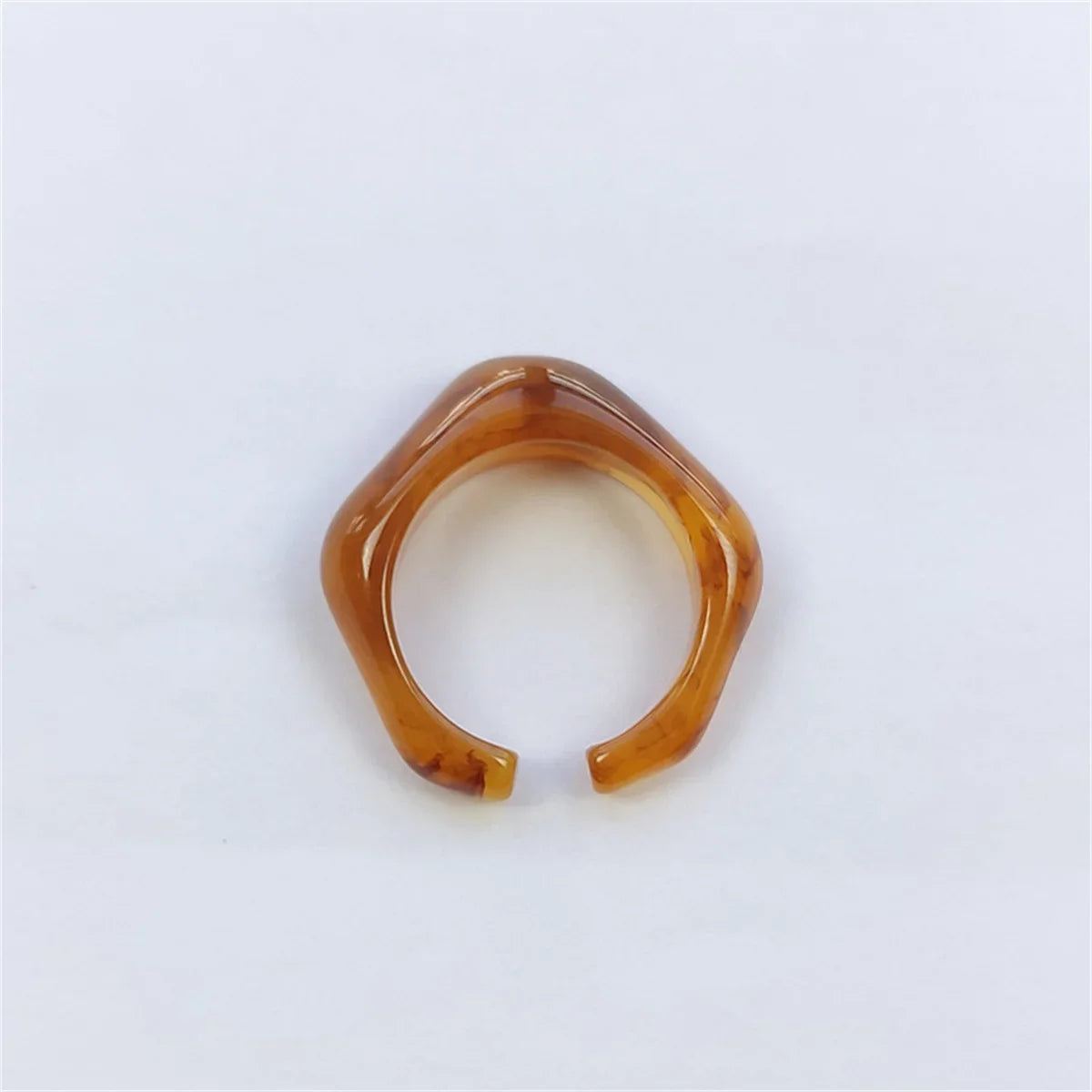 Korean Colorful Chunky Rings Women Transparent Resin Acrylic Rings For Girls Trendy Geometric Irregular Ring Y2K Cute Jewelry Qme kaikou kafei