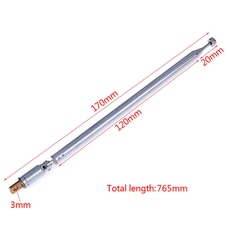 7 Sections Telescopic Antenna Aerial Radio TV Replacement Qme