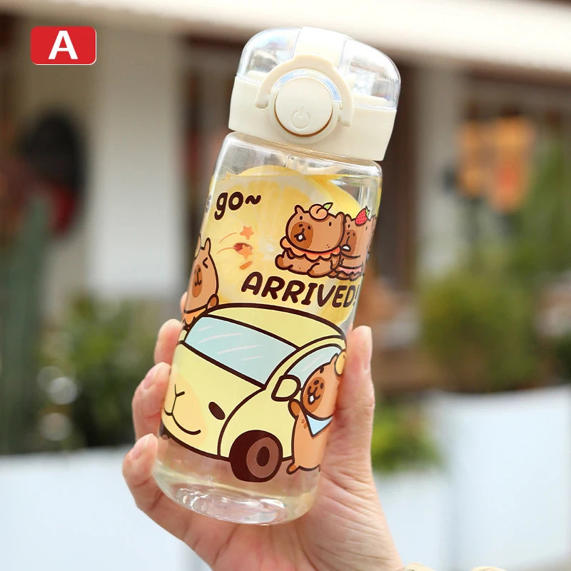 Capybara Cartoon Portable Large-capacity Water Bottle Sport Fitness Qme A