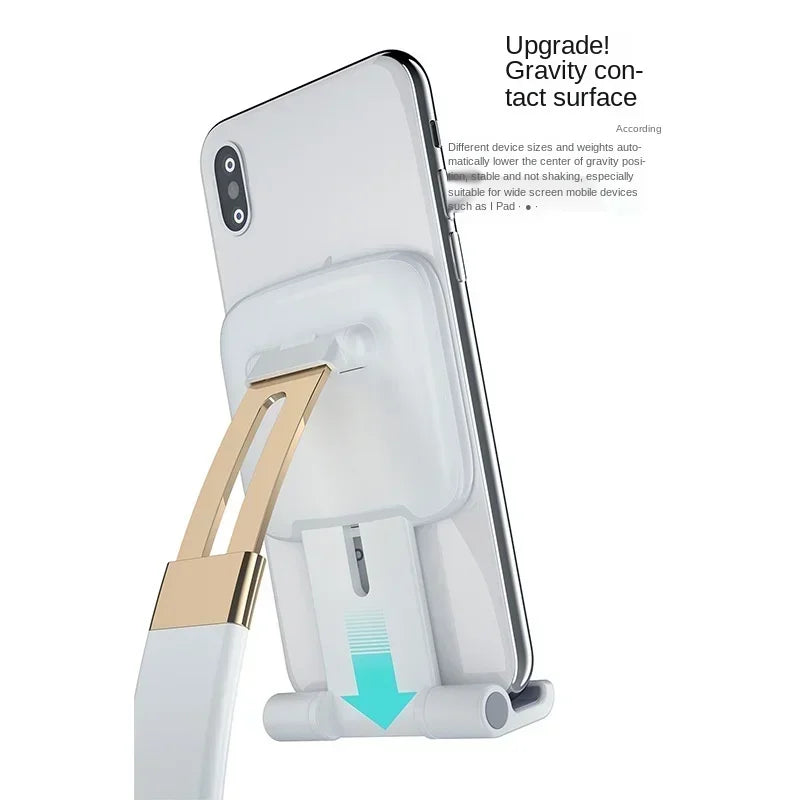 2pcs Adjustable Phone Holder Stand for IPhone 12 Pro Max Samsung Note 20 Ultra IPad Tablet Foldable Metal Holder Desk Stand Qme