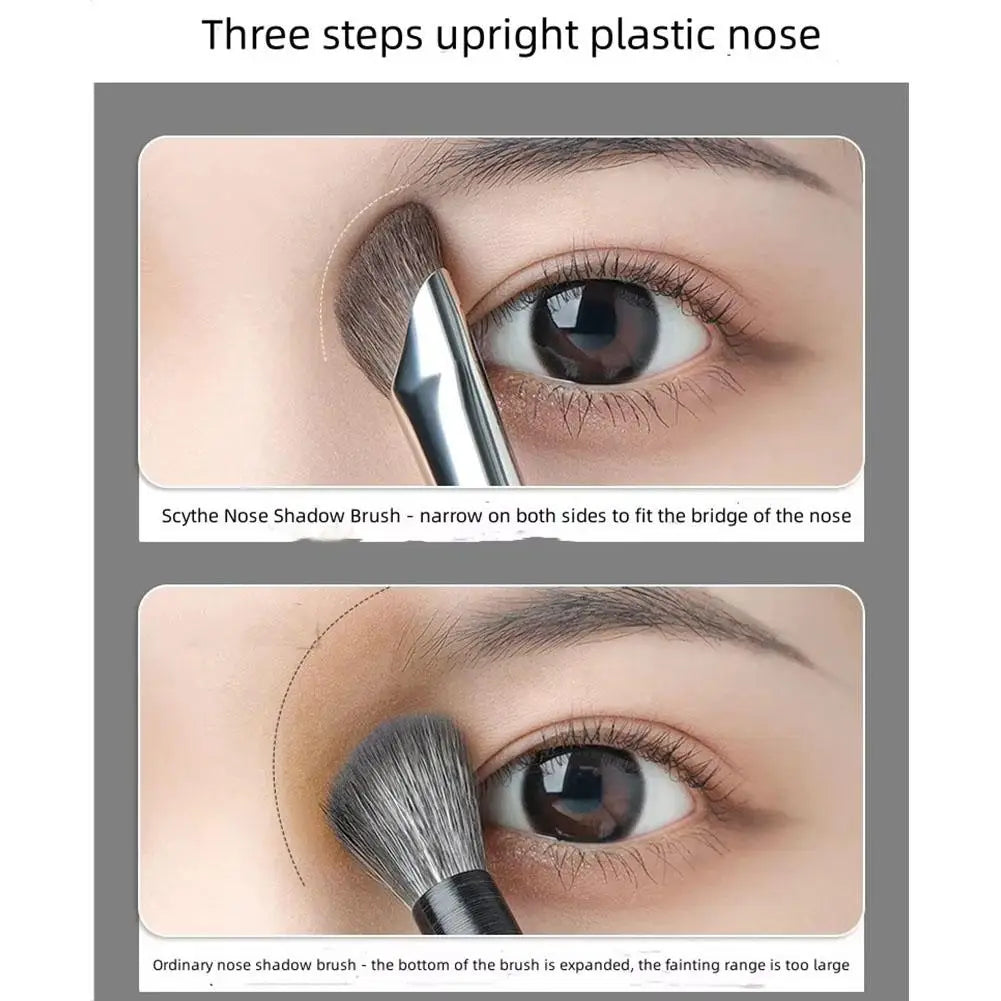 Nose Brush Contour Sculpting Half Fan-shape Shadow Angled Concealer Qme