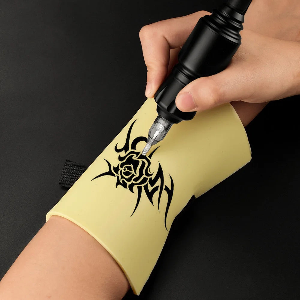 One Blank Tattoo Practice Skin Tape Bandage Microblading Silicone Artificial Fake Leather For Arm Leg Tattoo Practice Tool Qme
