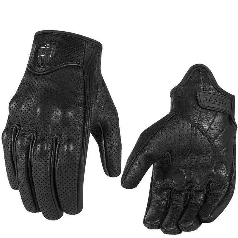 Retro Urban Classic Leather Gloves Men Motorcycle Guantes Moto Motorbike MTB Bike Riding 100% Genuine Cowhide Luvas Qme