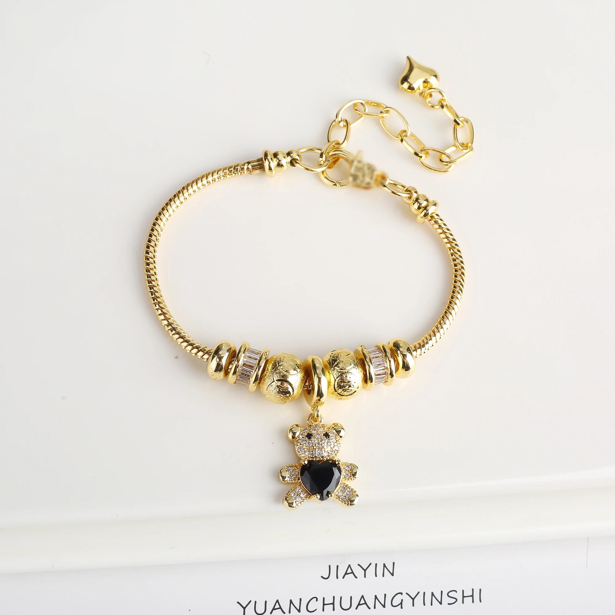 High Quality Crystal Zircon Bear Snake Bone Chain Bracelet Creative For Women Girls Animal Jewelry Accessories Gifts Daily Wear Qme 4