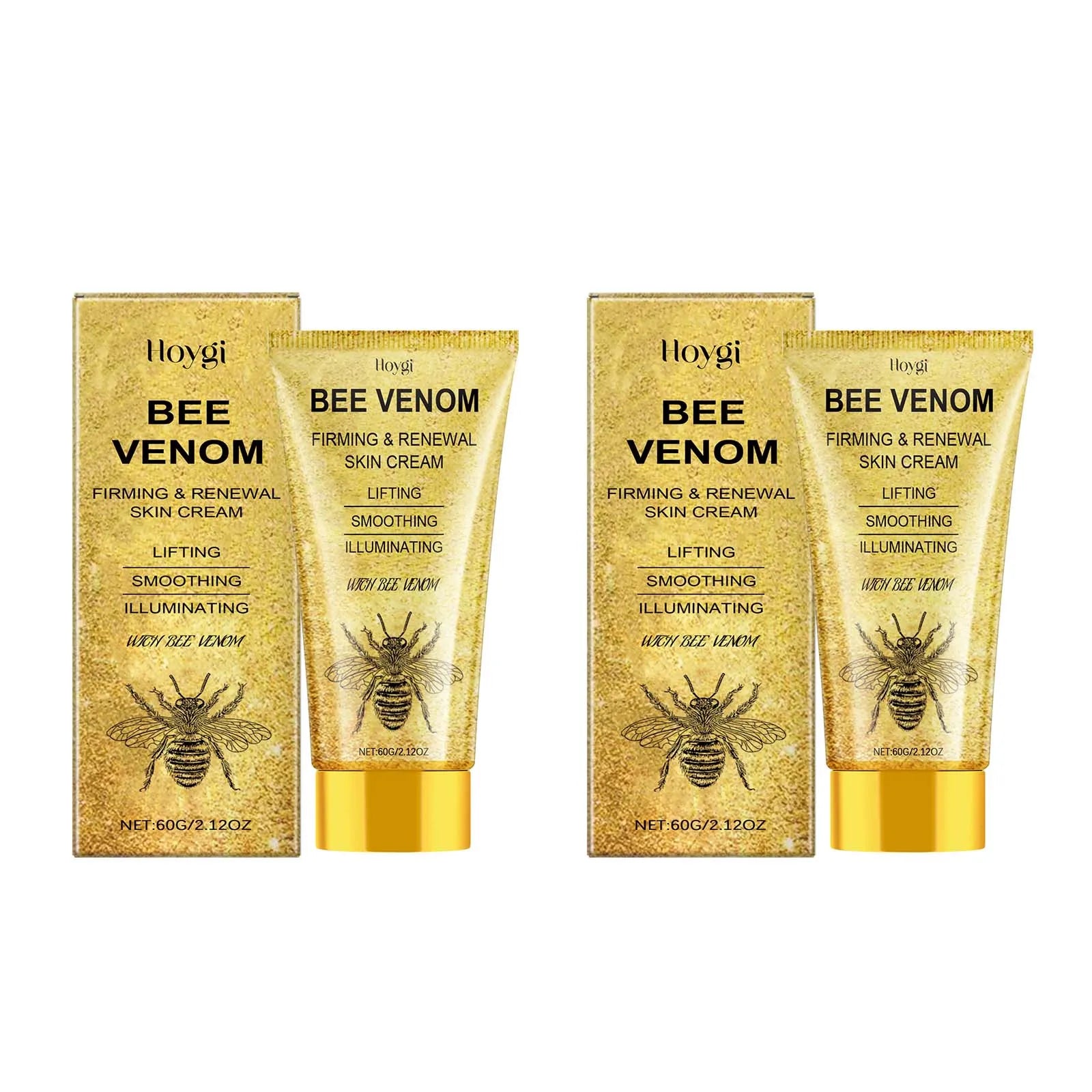 Bee Venom Face Cream Firming Lifting Fade Fine Line Improve Sagging Skin Smoothing Brightening Nourishing Facial Skin Care Qme 2 x 60g boxed