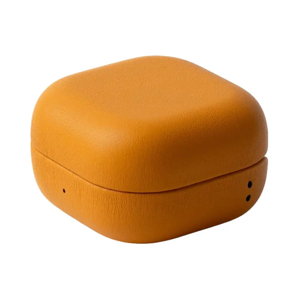 for Samsung Galaxy Buds 4 Pro Leather Headphone Protective Case With Shock-absorbing Full Cover Shell Qme F