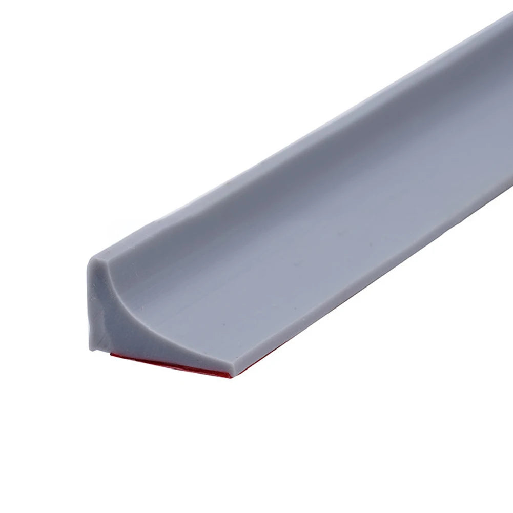 Bathroom Retention Water Barrier Strip Rubber Silicone Shower Barrier Water Stopper Kitchen Dry And Wet Separation Seal Strip Qme