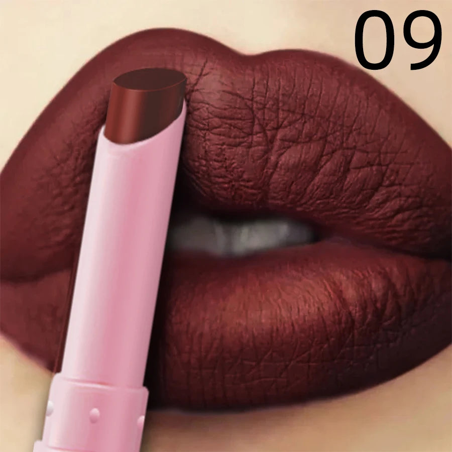 15 Cigarette Velvet Matte Waterproof Lipstick Long-lasting Lip Gloss Qme 09