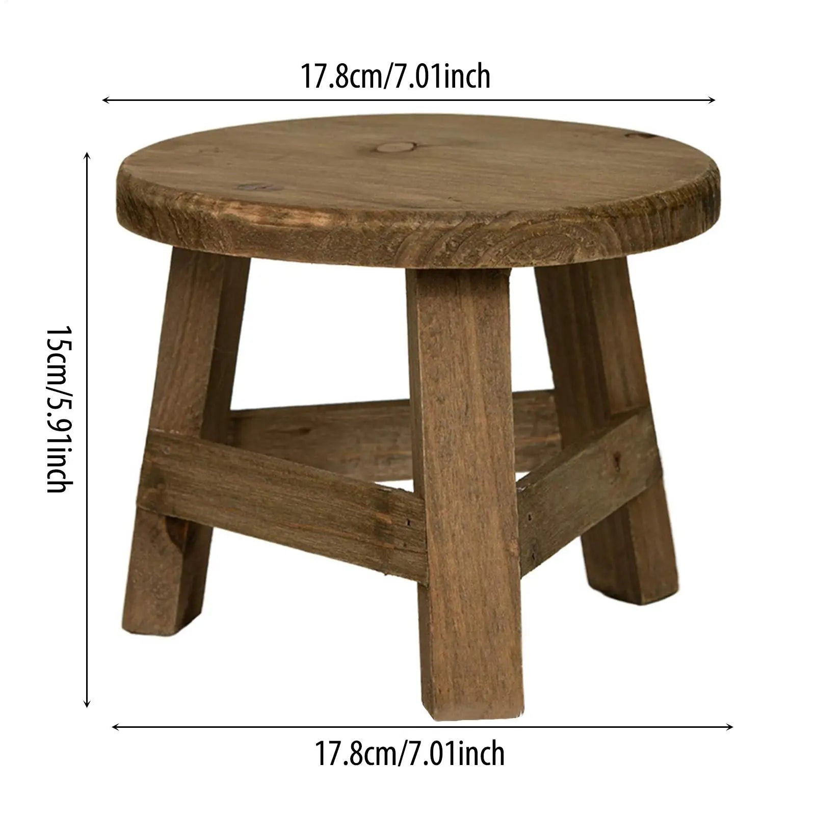 Plant Stand for Indoors Wooden Potted Plant Support Stool Indoor Plant Round Display Table for Living Room Kitchen Balcony Study Qme