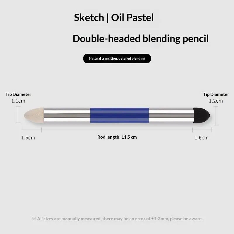 Dual Tip Art Sponge Pens Easy Coloring Pastel Stumps Non-smudge Foam Qme L Blue