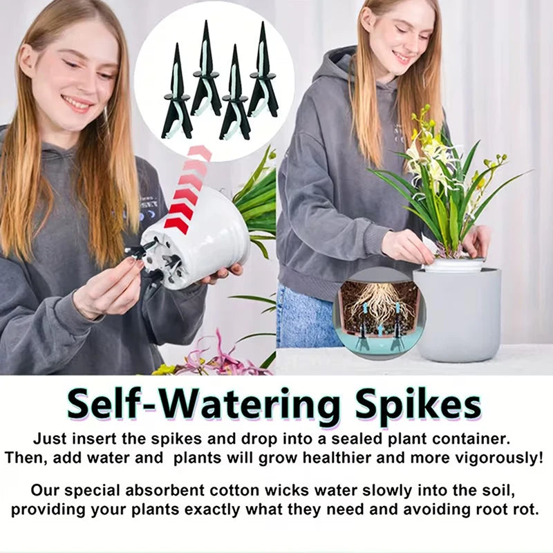 10 Sets Of Self-watering Columns Suitable For Indoor/outdoor Plants - Adjustable Slow-release Irrigation Posts Qme