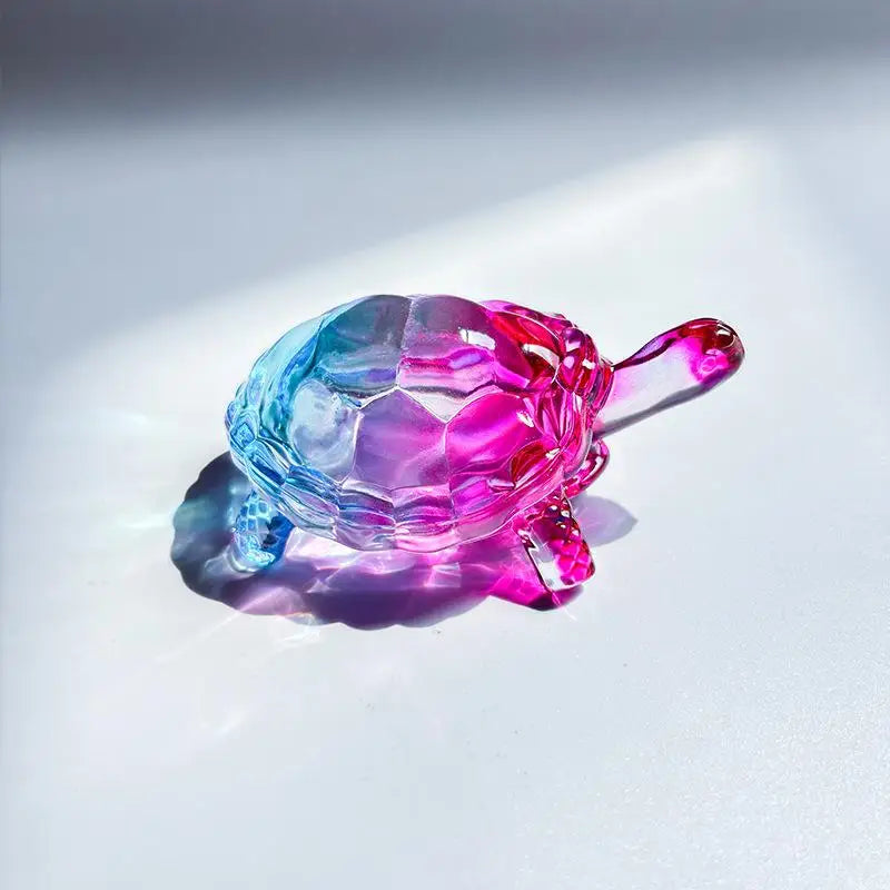 Glass Simulation Small Turtle Ornaments Glass Golden Turtle Home Fish Tank Landscaping Auspicious Decorations Qme A12