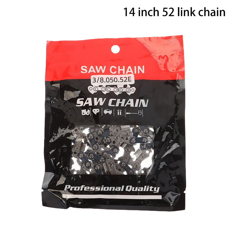 4/6/8/12/14/16 Inch Metal Chainsaw Chain Spare Parts Link Chainsaw Saw Chain Blade For Electric Saw Accessories Wood Cutting. Qme 14inch 52link chain
