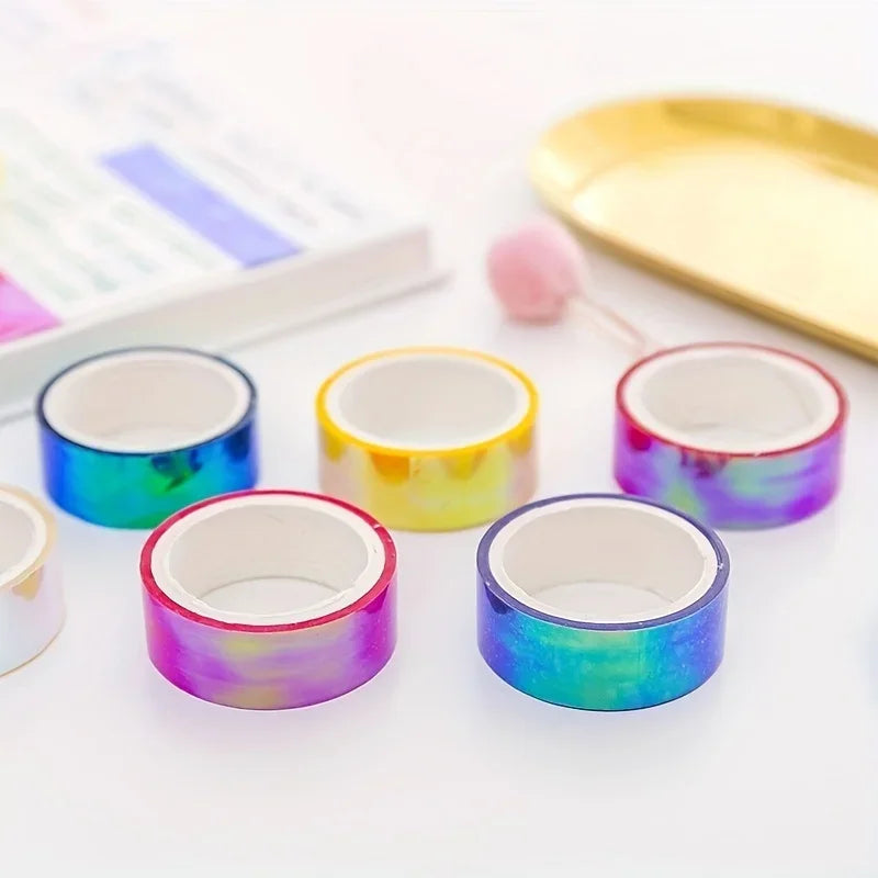 1pc / 196.85 inches laser reflective tape, decorative tape, girl album stationery tape, stationery stickers, photo diary, Qme