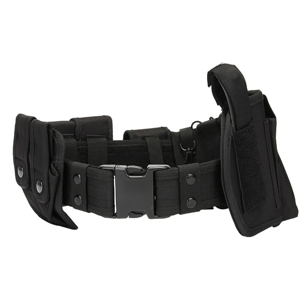 Tactical Waist Belt Training Duty Security Equipment Set Multifunctional Nylon Waterproof Waist Bag Ten Piece Set Accessories Qme