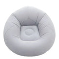 Portable Inflatable Round Air Sofa Soft Lazy Lounge Chair Indoor Outdoor Camping Relax Seat Qme grey