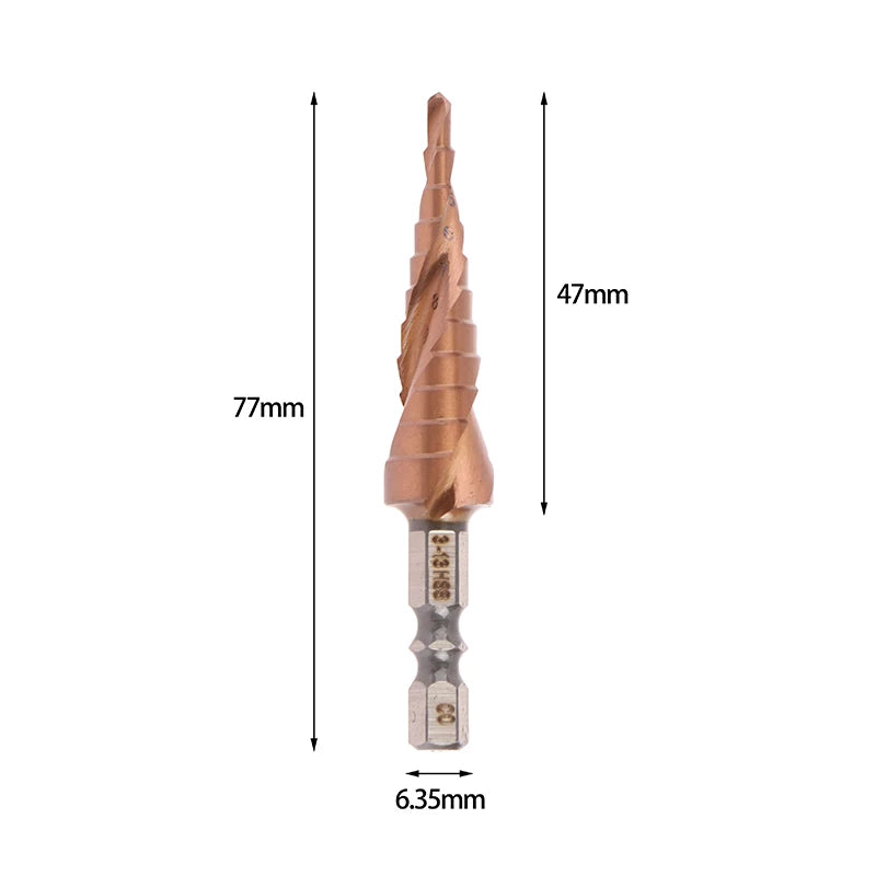 Hardened M35 Cobalt Step Drill Bit Stainless Steel Pagoda Hole Opener Qme
