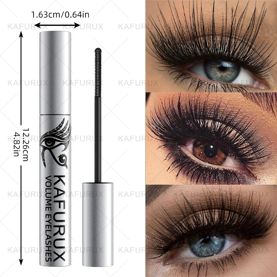 Black Silk Fiber Curling Mascara Ultra-fine Brush Lengthening Qme 1pc