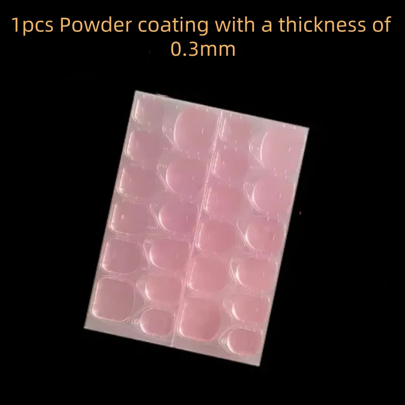 Stick Nail Jelly Double sided Adhesive Transparent Traceless Nail Glue Invisible Wear Nail Sheet Adhesive DIY Tools Qme 1pcs pink