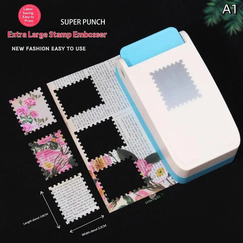 Rectangle Postage Stamp Embossing Tool Creative Large Handmade Action Qme A1