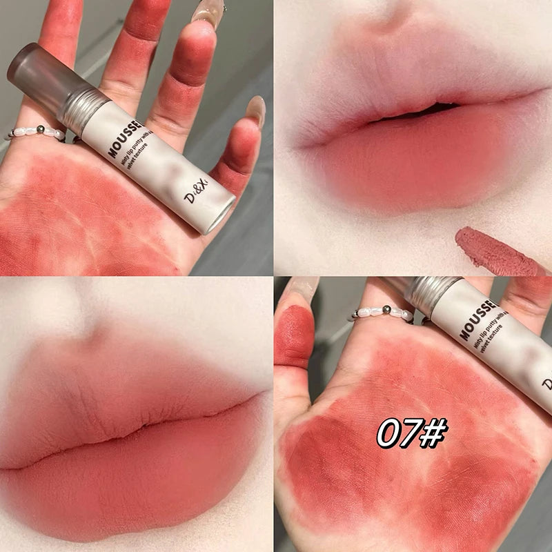 Retro Plum Vintage Lipstick Waterproof Lasting Smoky Nude Purple Matte Lip Mud Natural Black Chocolate Rose Red Lip Tint Makeup Qme 07