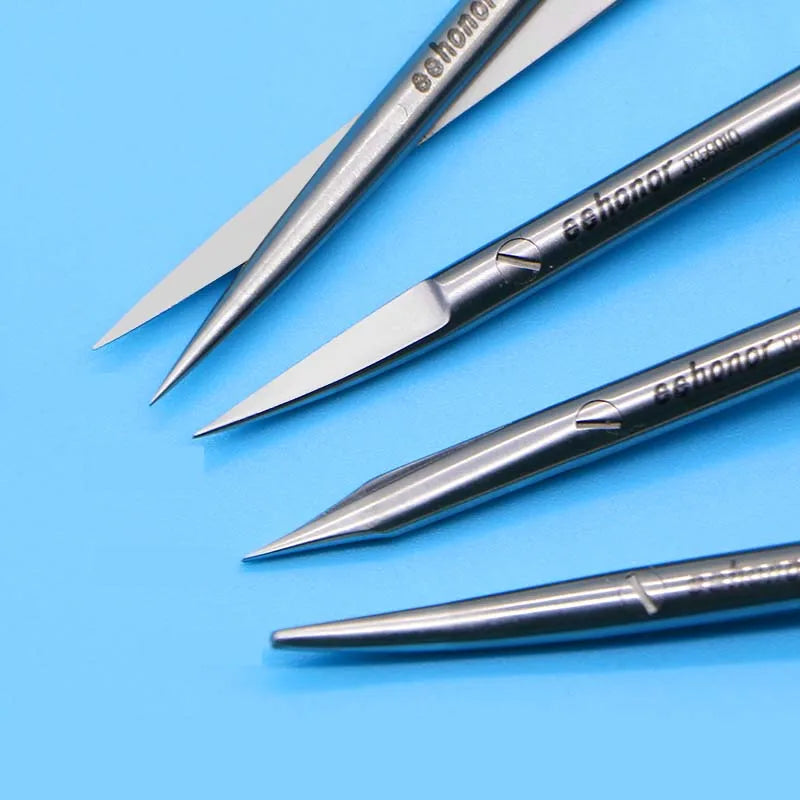 Twisted Handle Tissue Separating Scissors Peeling Eyelid Ophthalmic Qme