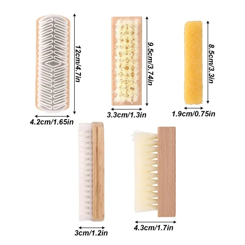 Suede Shoe Clean Wooden Brush Stain Eraser Crepe Pad Nubuck Leather Qme
