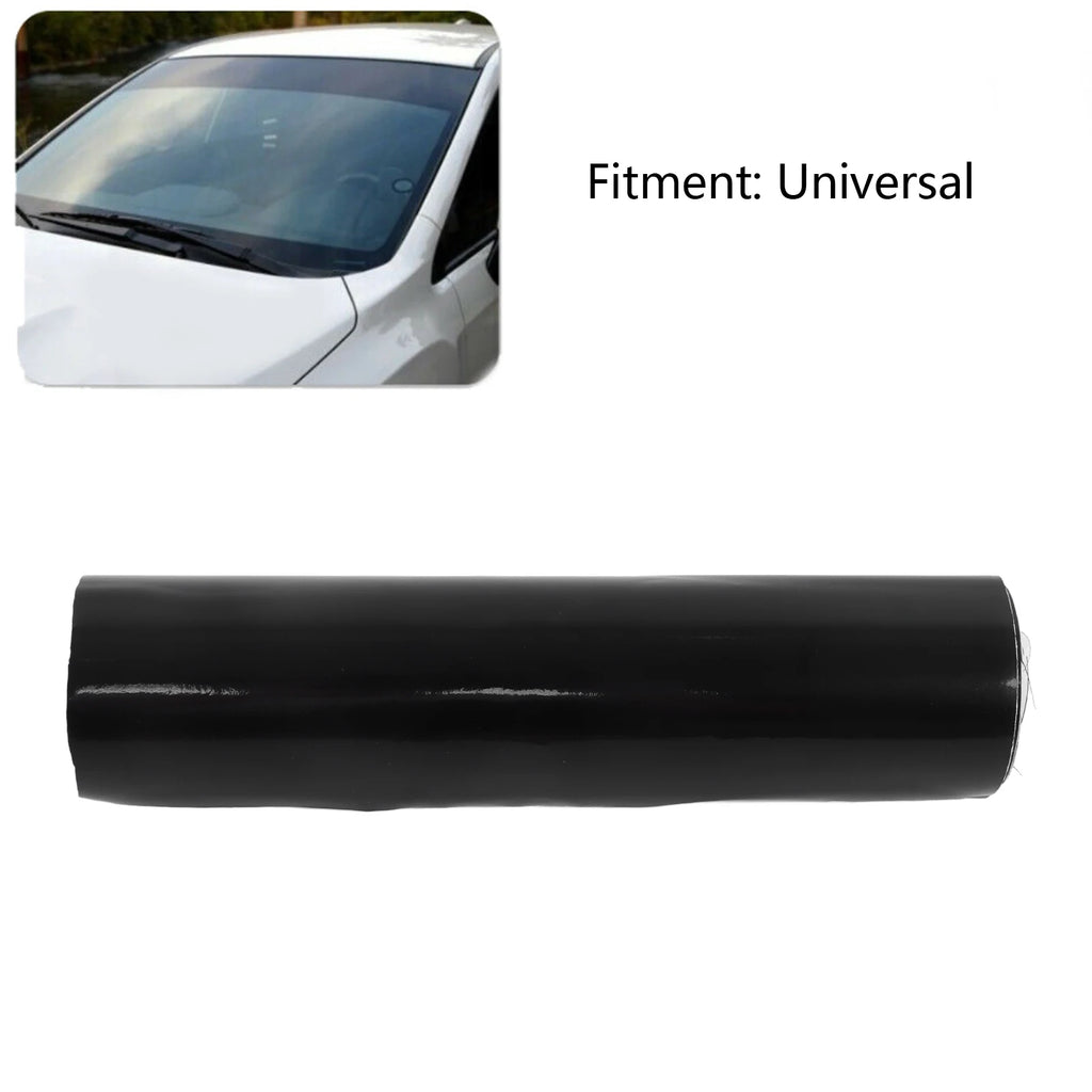 Windscreen Sunstrip Sticker Car Van Windscreen Sun Strip Gloss Black 140x20cm PVC Sticker for Automobiles Qme