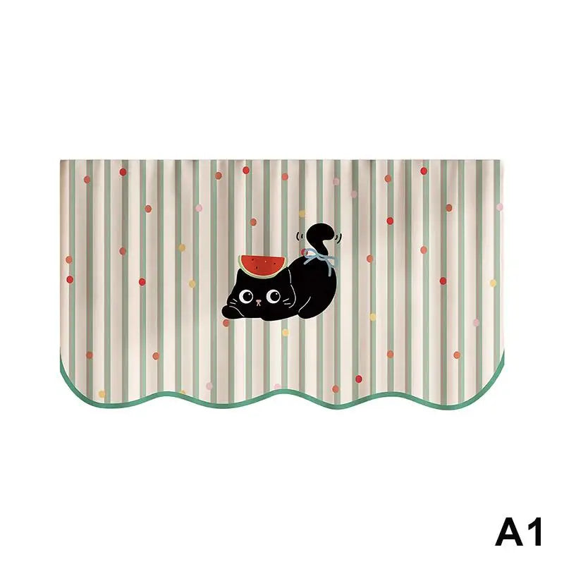 Self-Adhesive Animal Door Curtain Portable Easy No-Drill Multi-Room Use Door Curtain For Door, Window, Kitchen, Basement Qme A1
