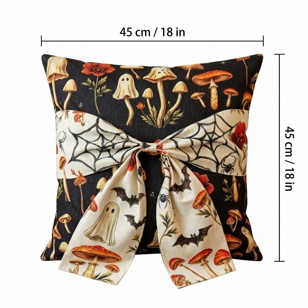 Halloween Gothic Vampire Bat Throw Pillow Cases Decoracion Print Living Room Sofa Cushion Cover Polyester Cozy Pillowcase Qme