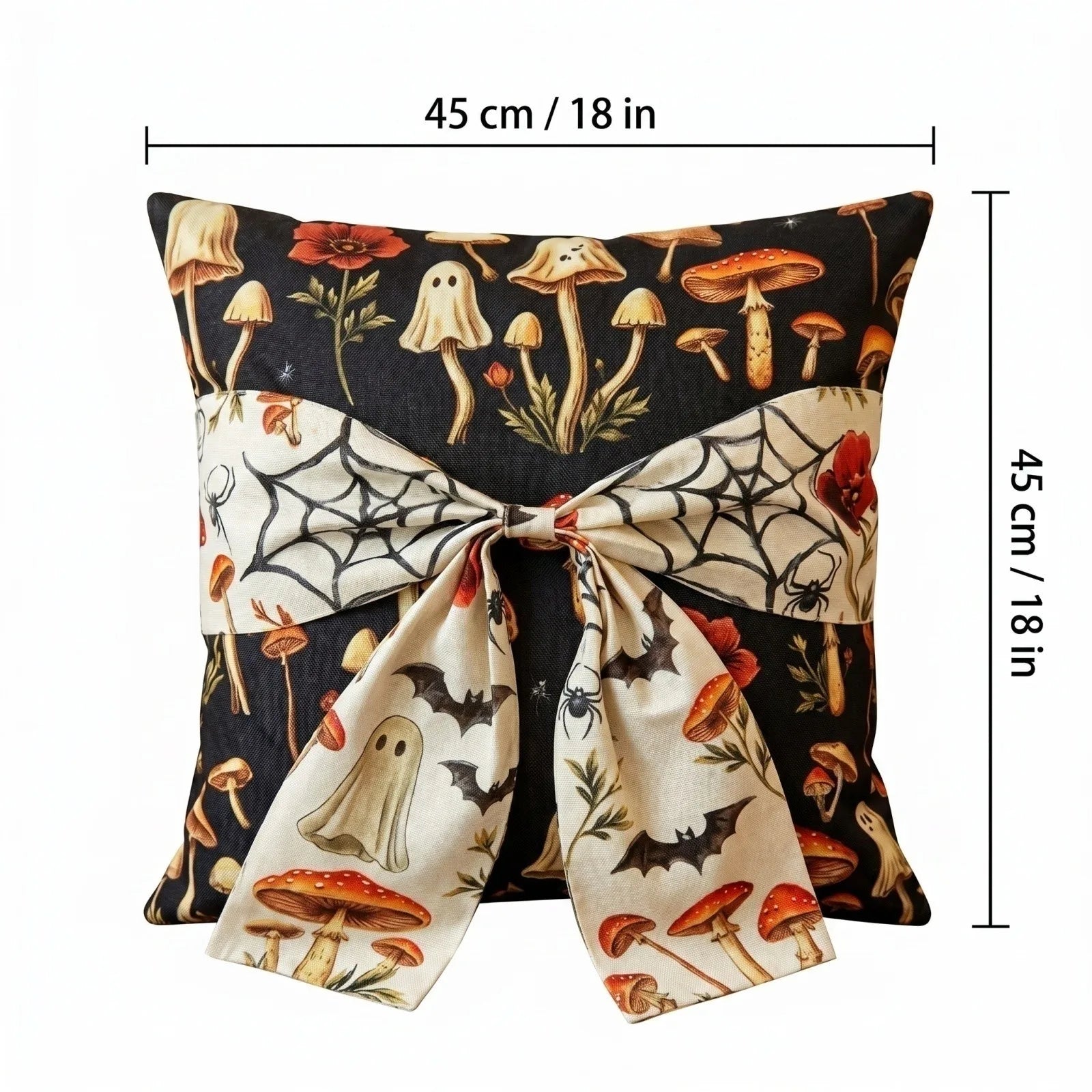 Halloween Gothic Vampire Bat Throw Pillow Cases Decoracion Print Living Room Sofa Cushion Cover Polyester Cozy Pillowcase Qme